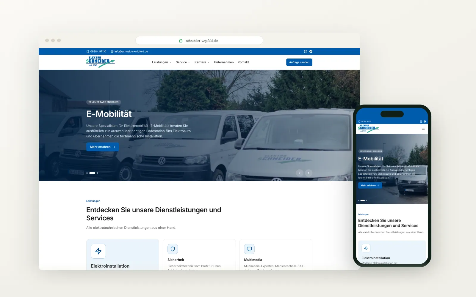 Website Relaunch für Elektro Schneider